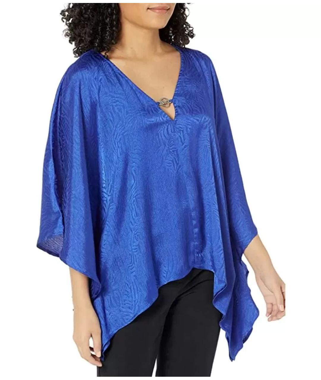 MICHAEL MICHAEL KORS Синяя полиэстеровая блузы, фото 8