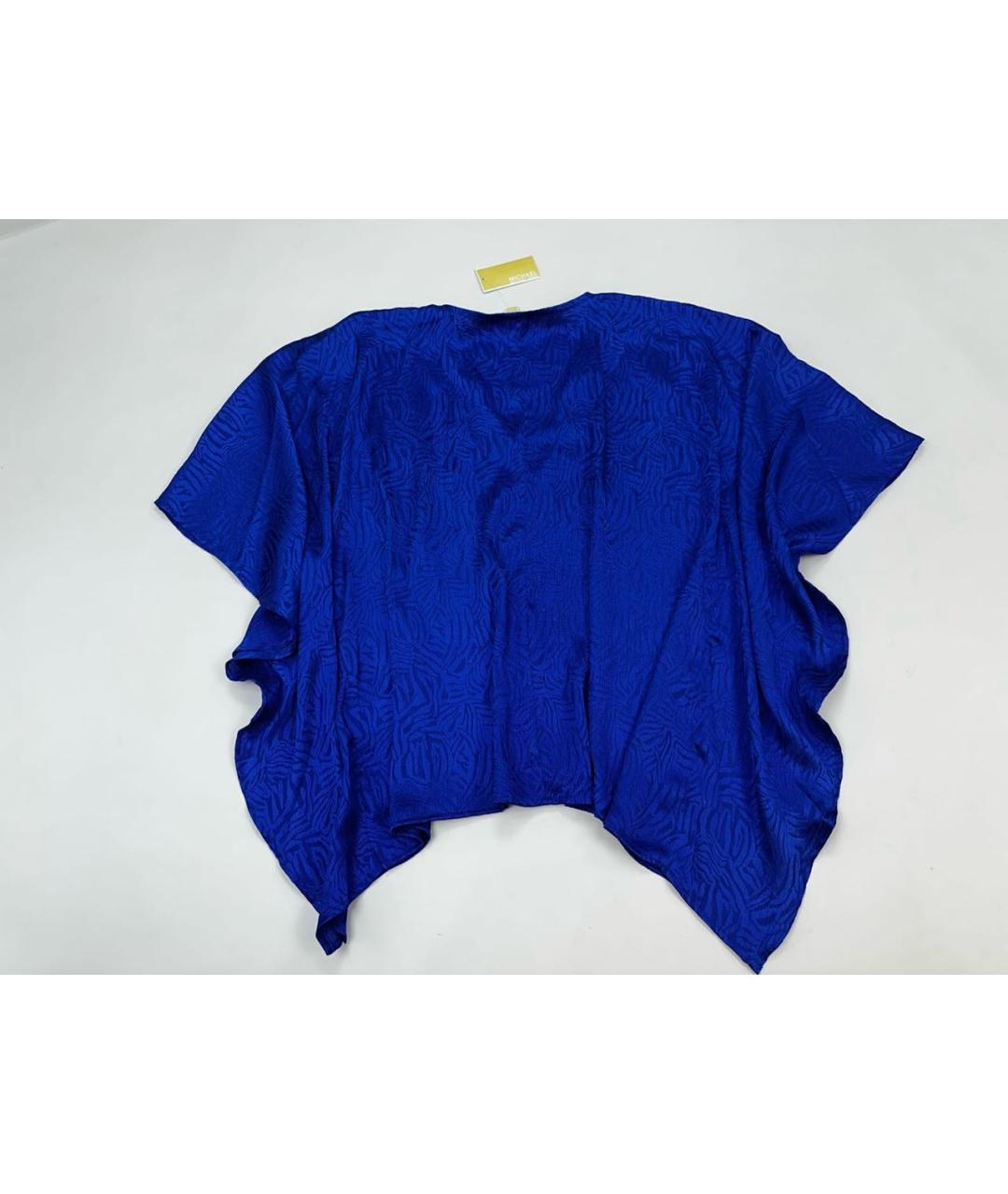 MICHAEL MICHAEL KORS Синяя полиэстеровая блузы, фото 4
