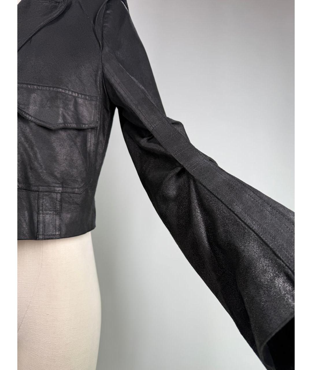 ANN DEMEULEMEESTER Черная кожаная куртка, фото 2