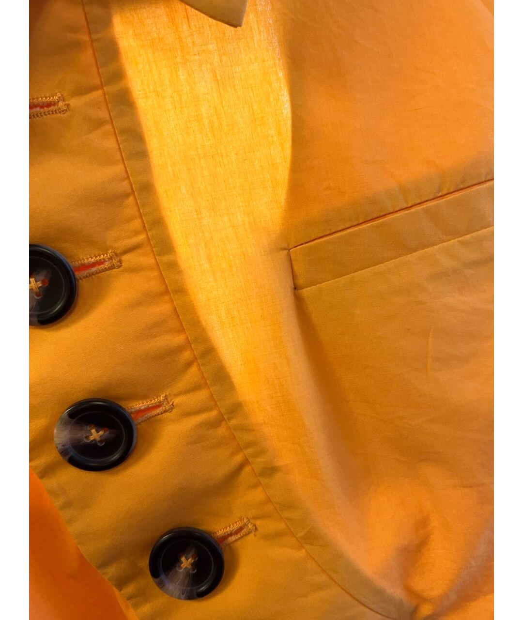 SELF-PORTRAIT Оранжевая полиамидовая рубашка, фото 4