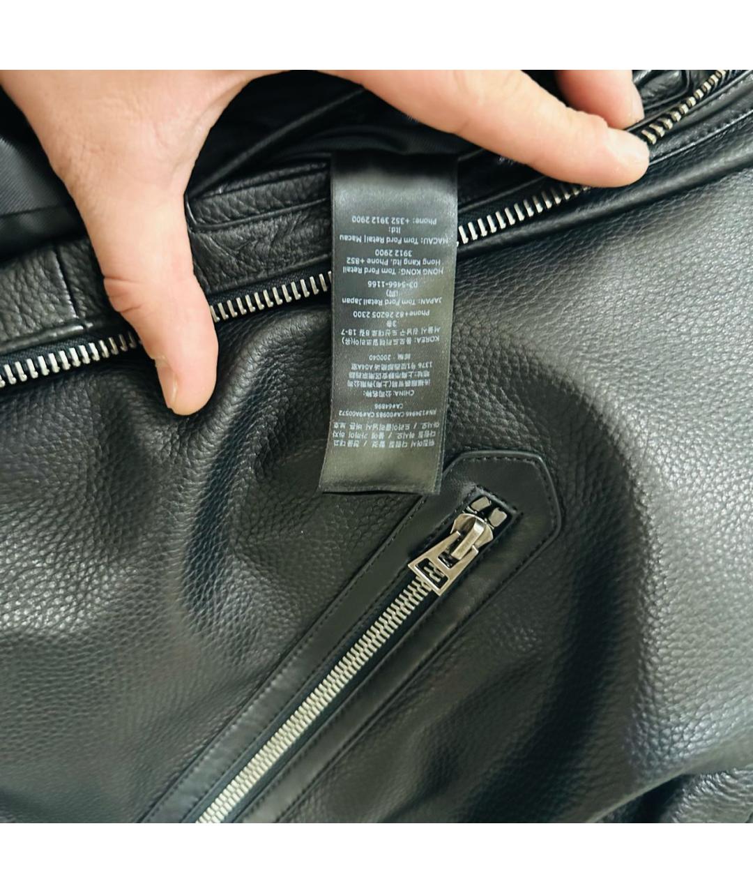 TOM FORD Черная кожаная куртка, фото 5