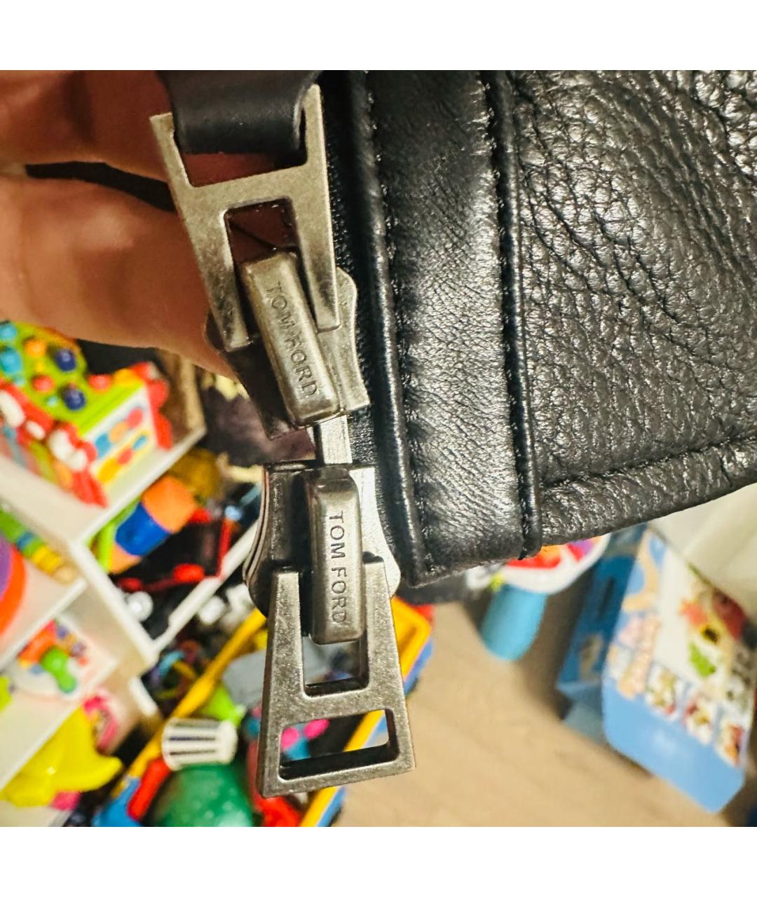 TOM FORD Черная кожаная куртка, фото 3