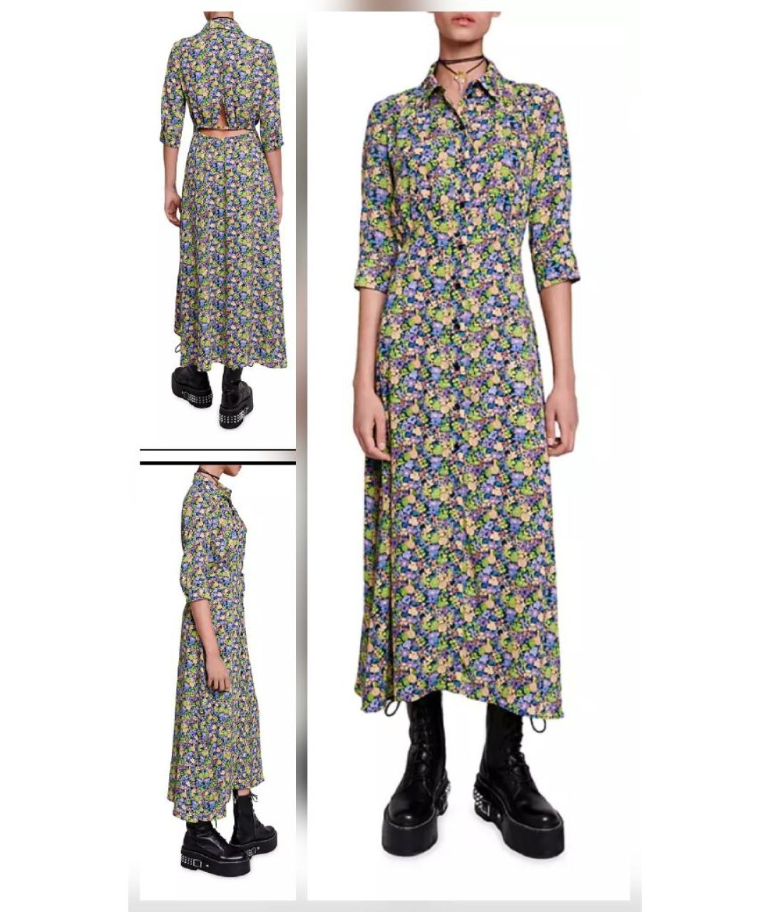 MAJE Мульти полиэстеровое повседневное платье, фото 6