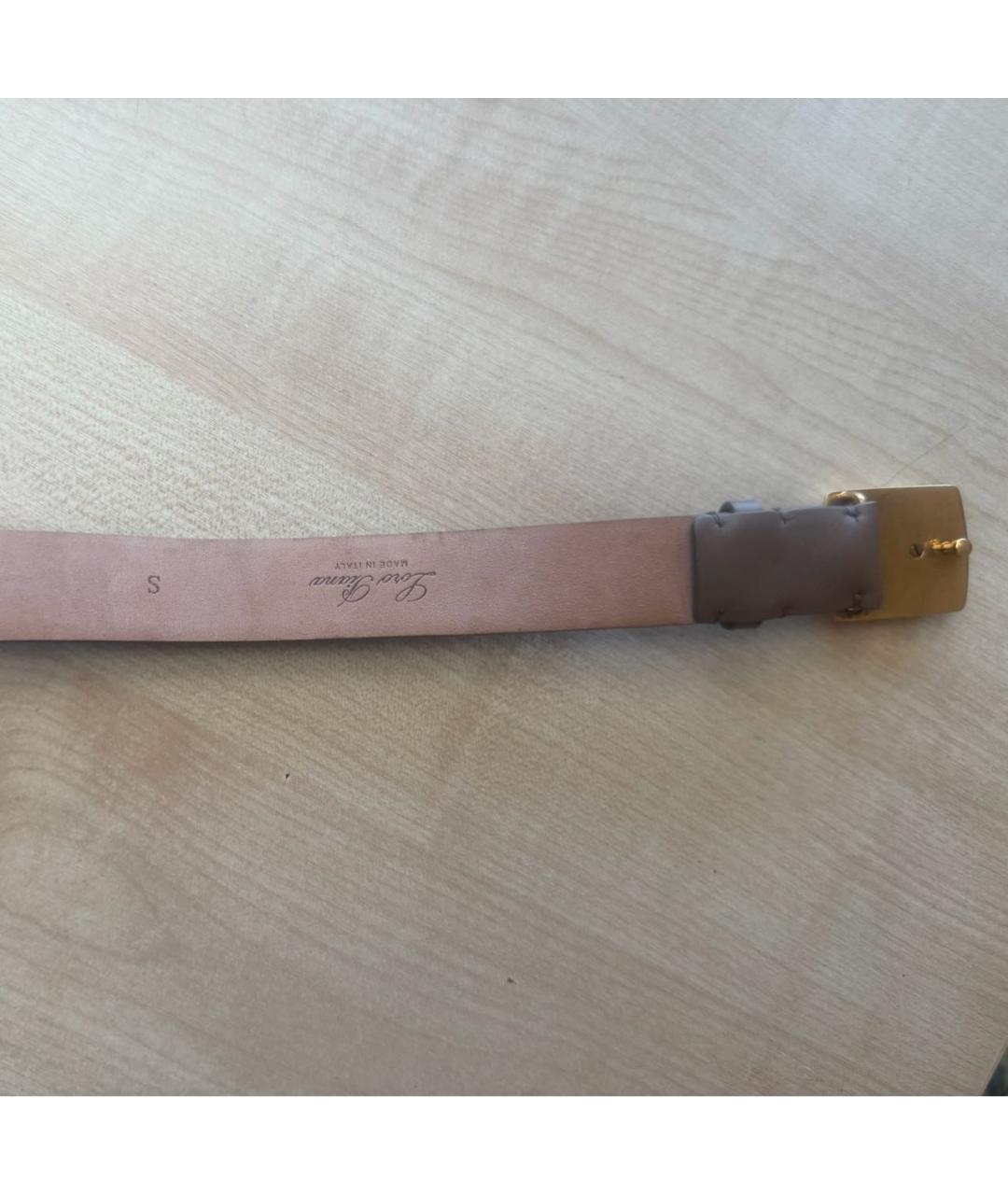 LORO PIANA Коричневый кожаный ремень, фото 2