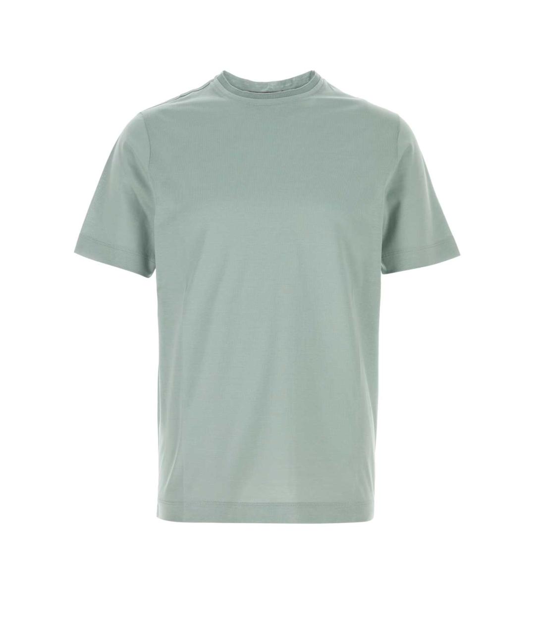 CANALI Зеленая хлопковая футболка, фото 1