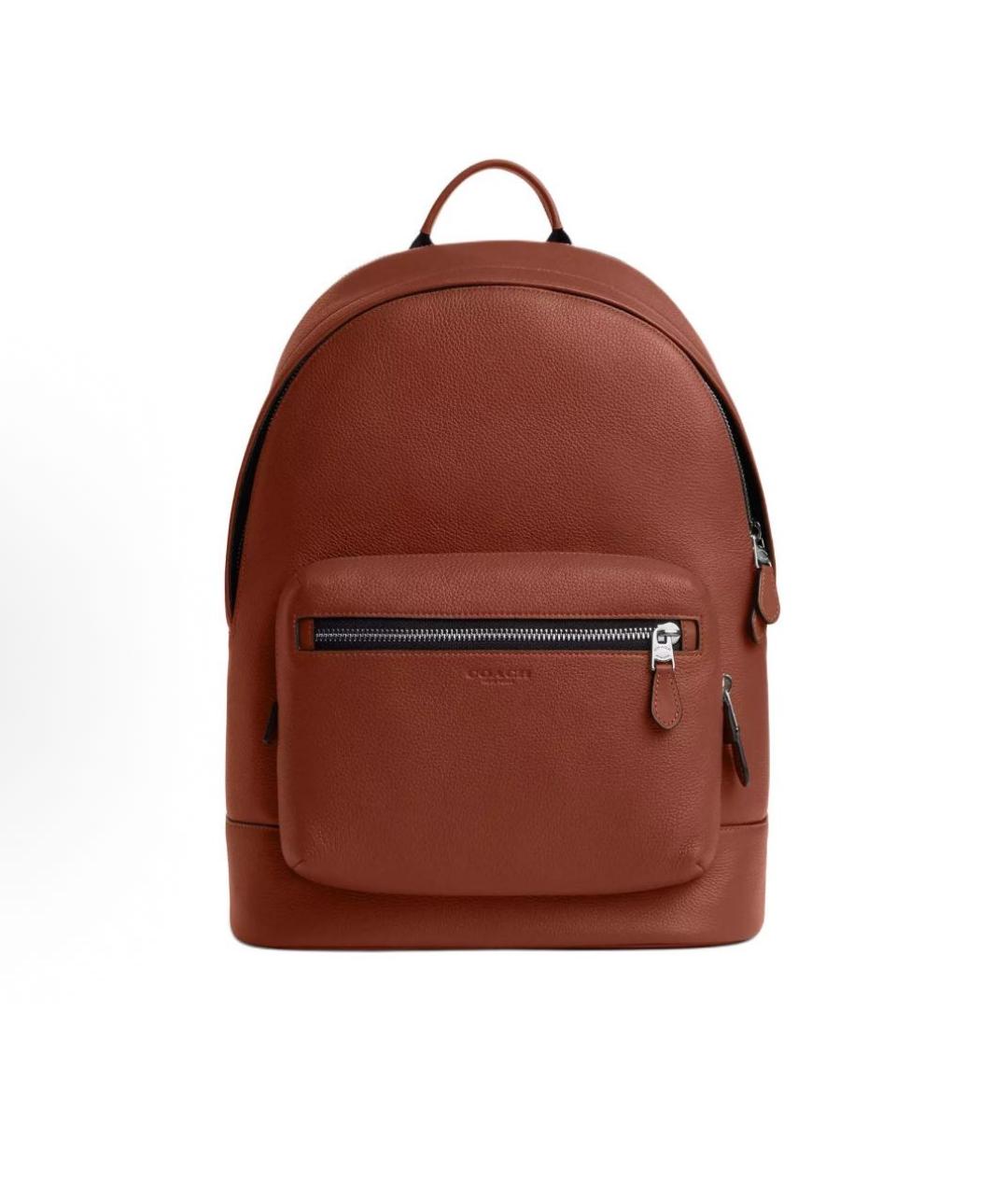COACH Коричневый кожаный рюкзак, фото 6