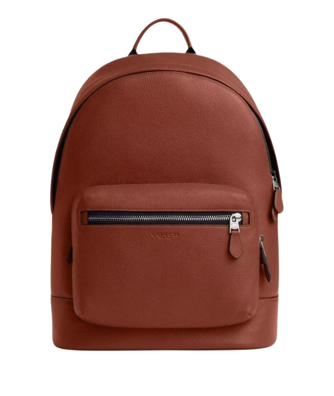 COACH Коричневый кожаный рюкзак, фото 1