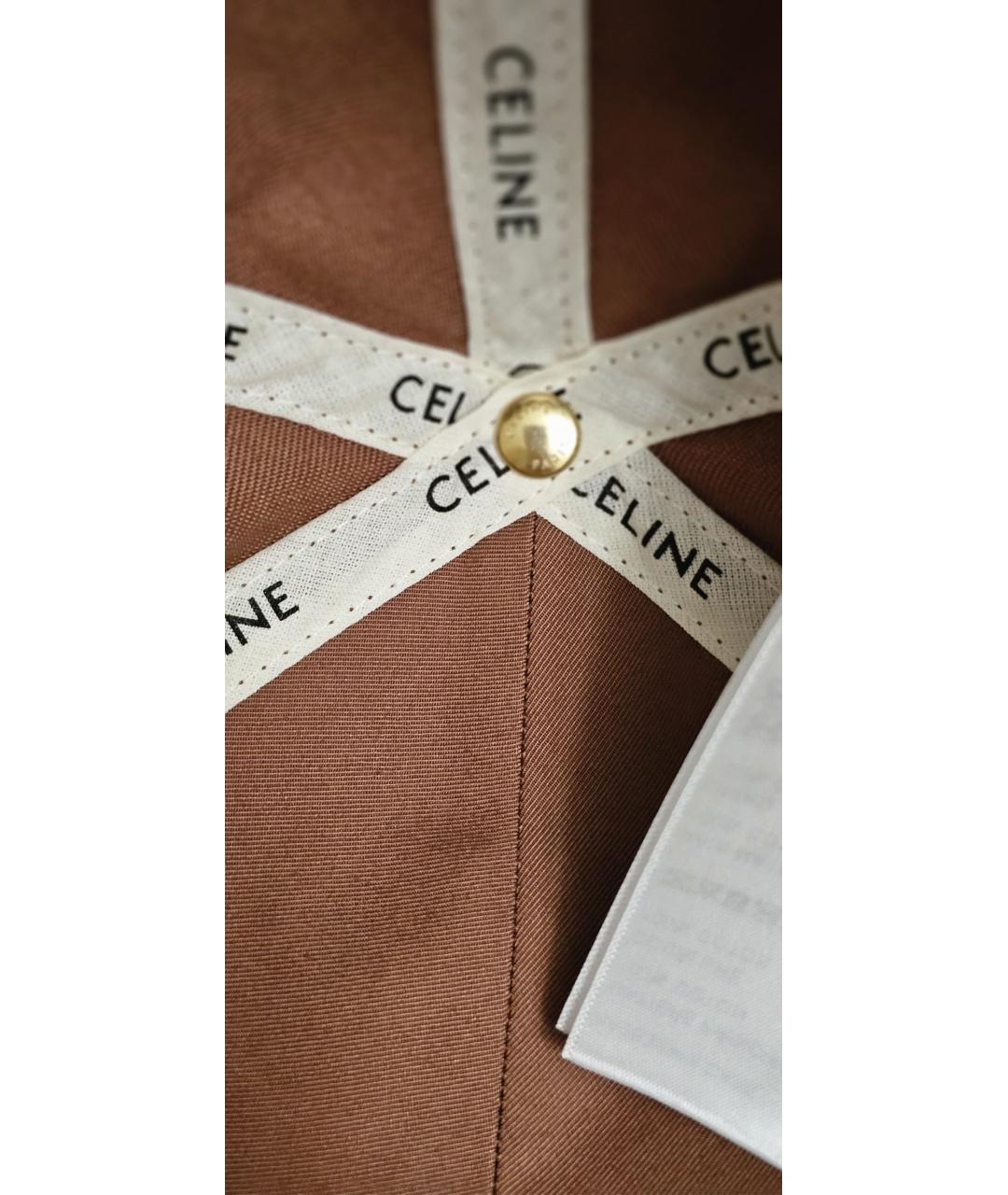 CELINE Коричневая хлопковая кепка, фото 5