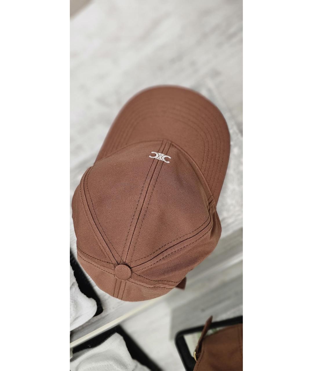 CELINE Коричневая хлопковая кепка, фото 7