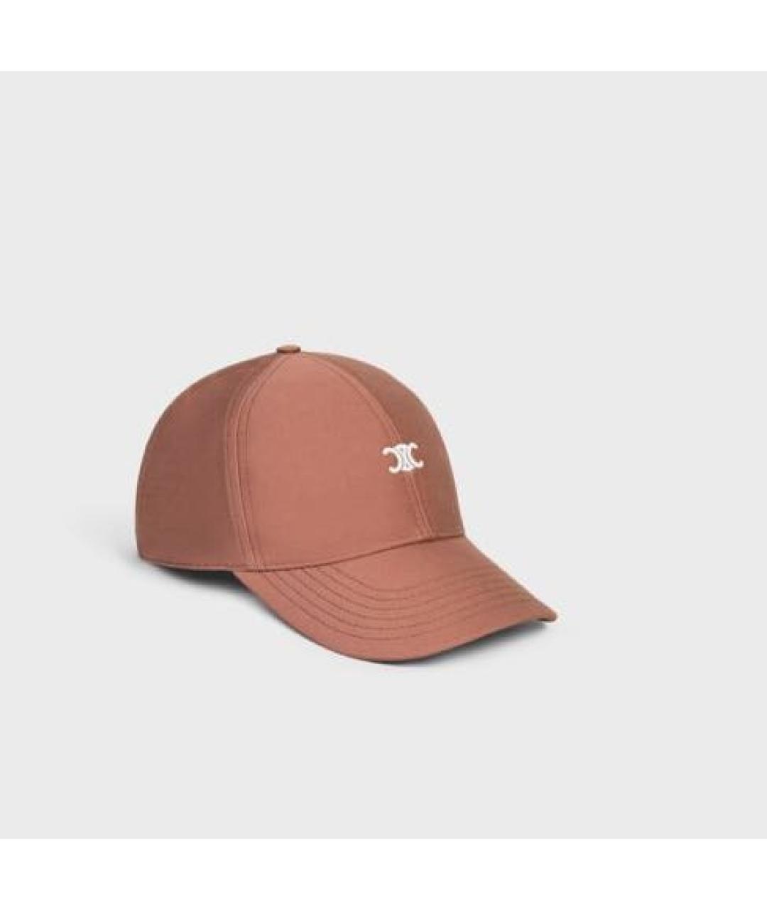 CELINE Коричневая хлопковая кепка, фото 9