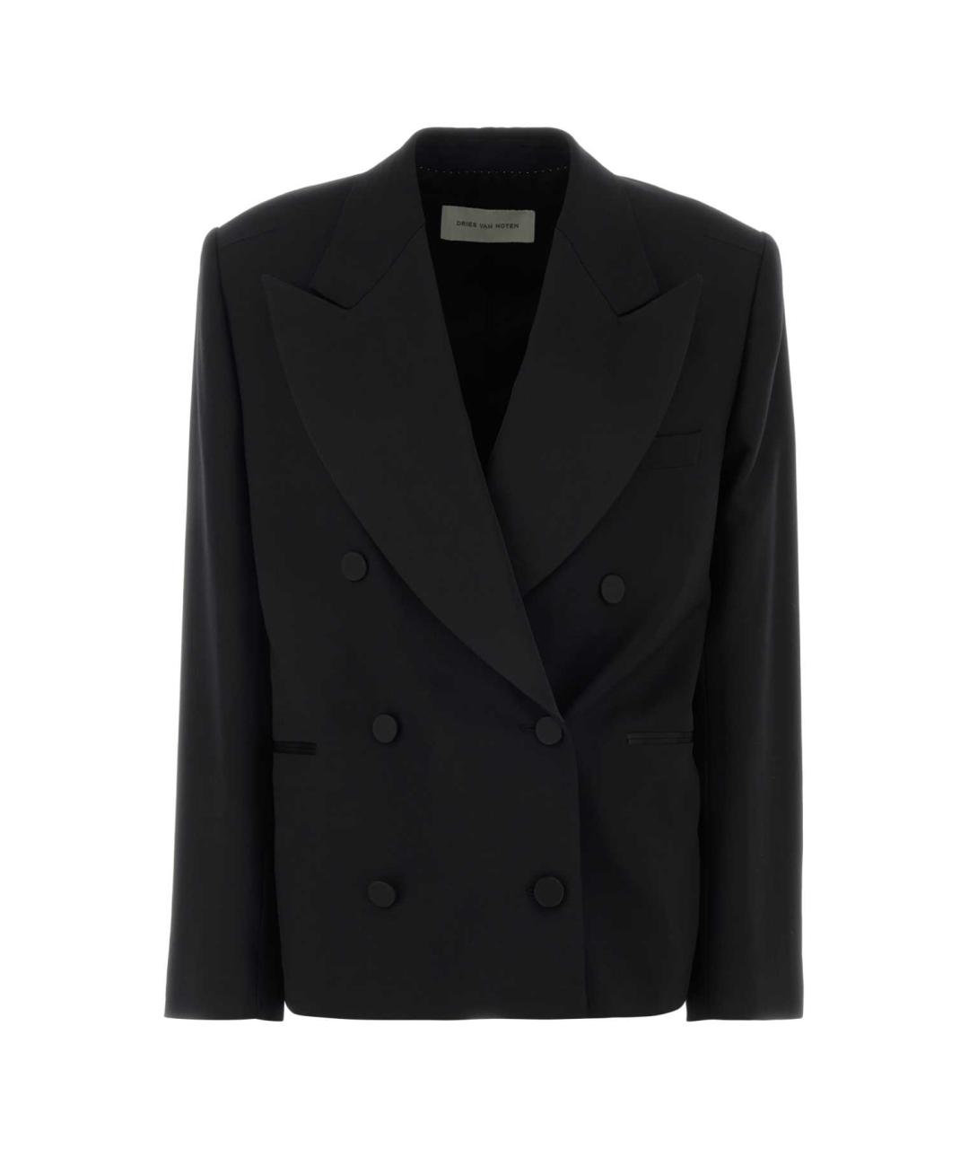 DRIES VAN NOTEN Черный шерстяной жакет/пиджак, фото 1