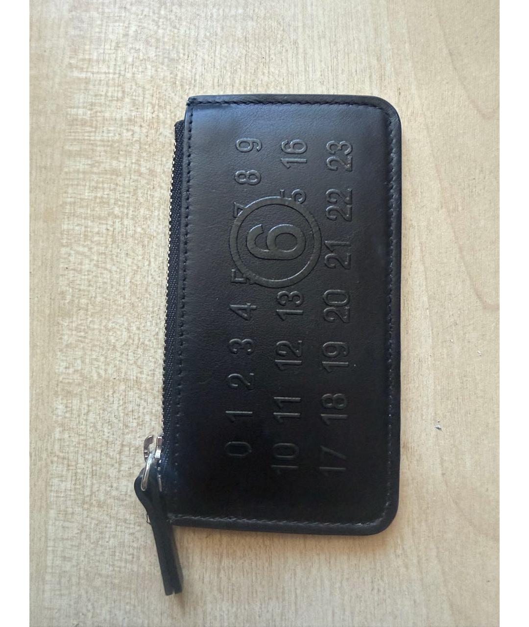 MM6 MAISON MARGIELA Черный кожаный кардхолдер, фото 3