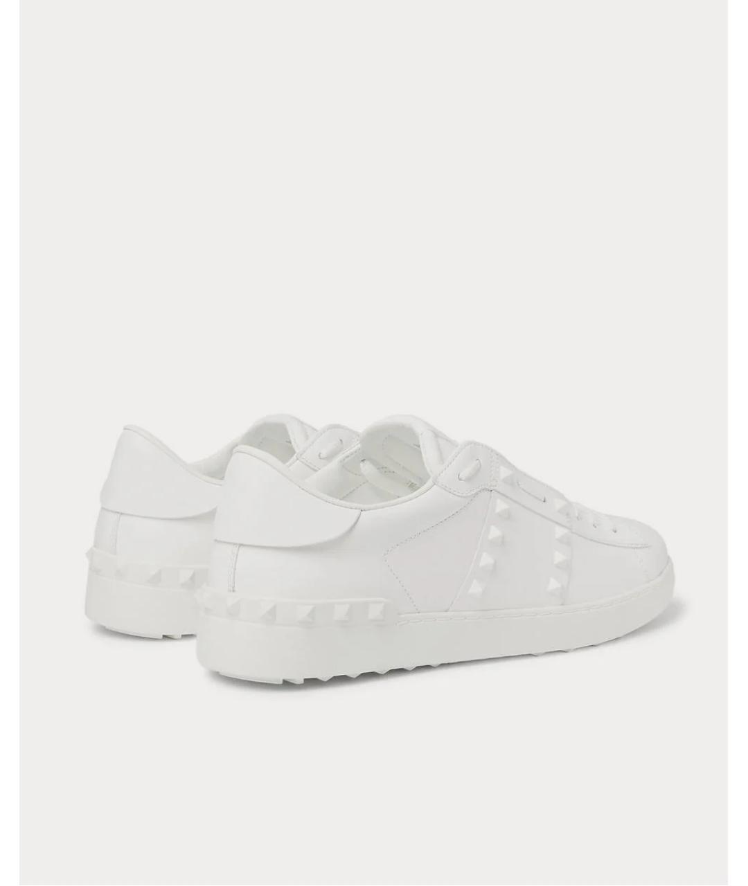 VALENTINO Белые кожаные низкие кроссовки / кеды, фото 4