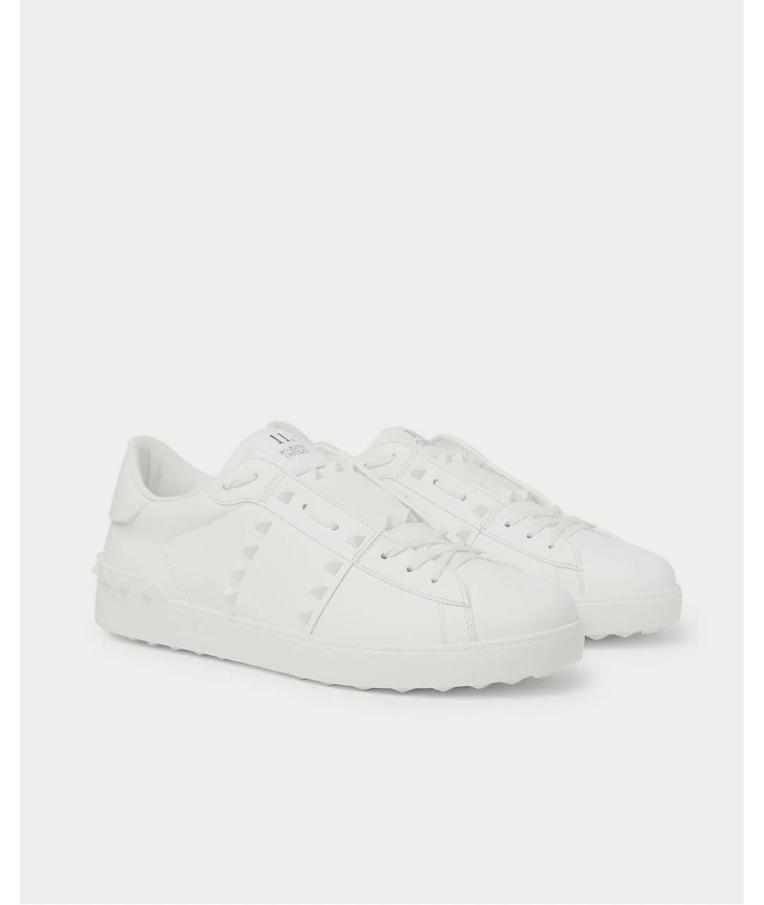 VALENTINO Белые кожаные низкие кроссовки / кеды, фото 6