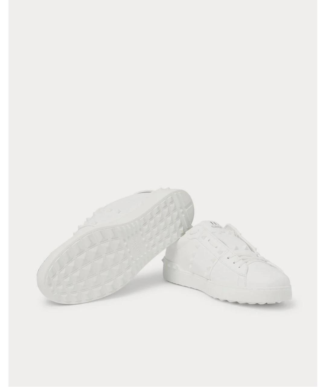 VALENTINO Белые кожаные низкие кроссовки / кеды, фото 2
