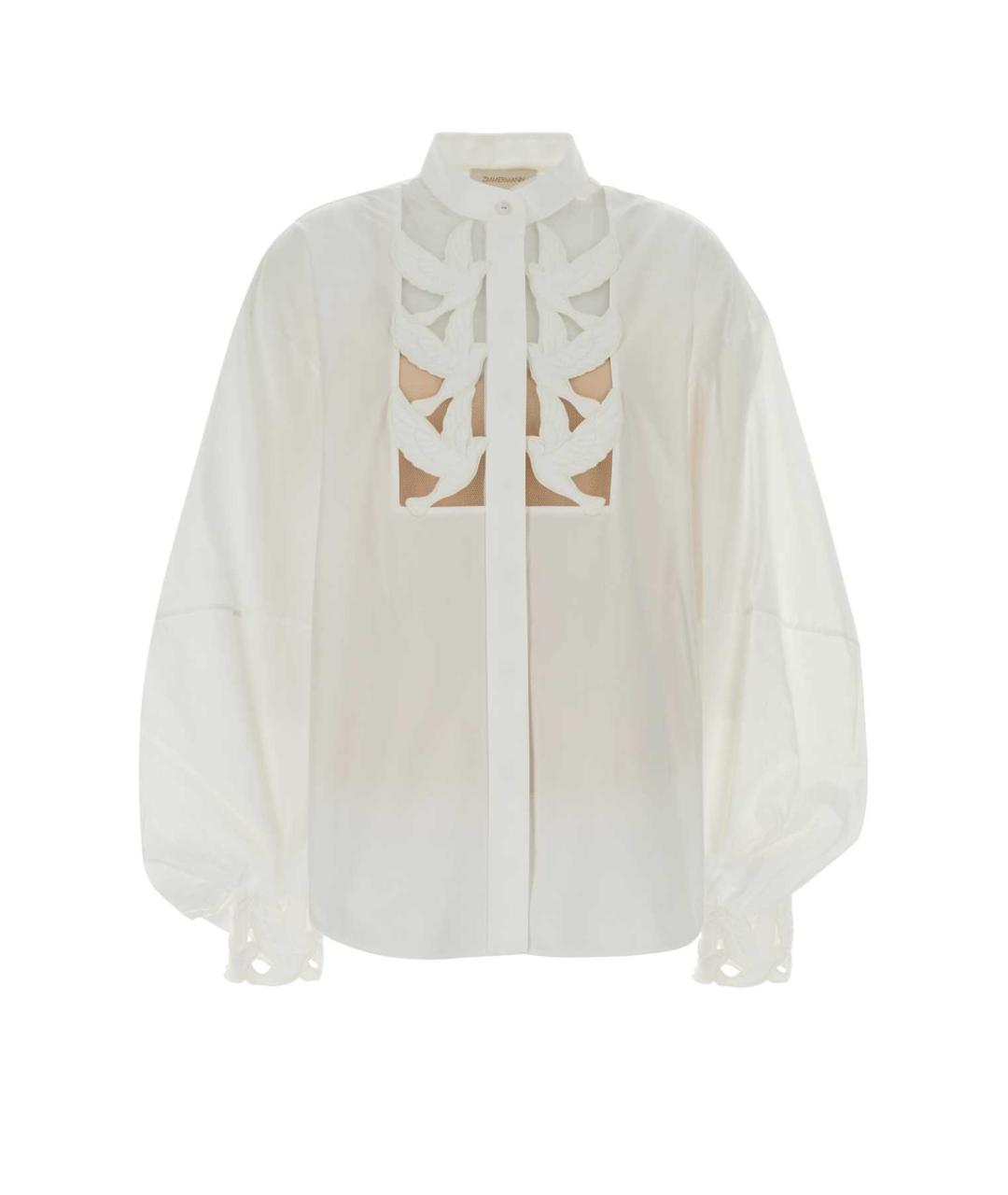 ZIMMERMANN Белая хлопковая блузы, фото 1