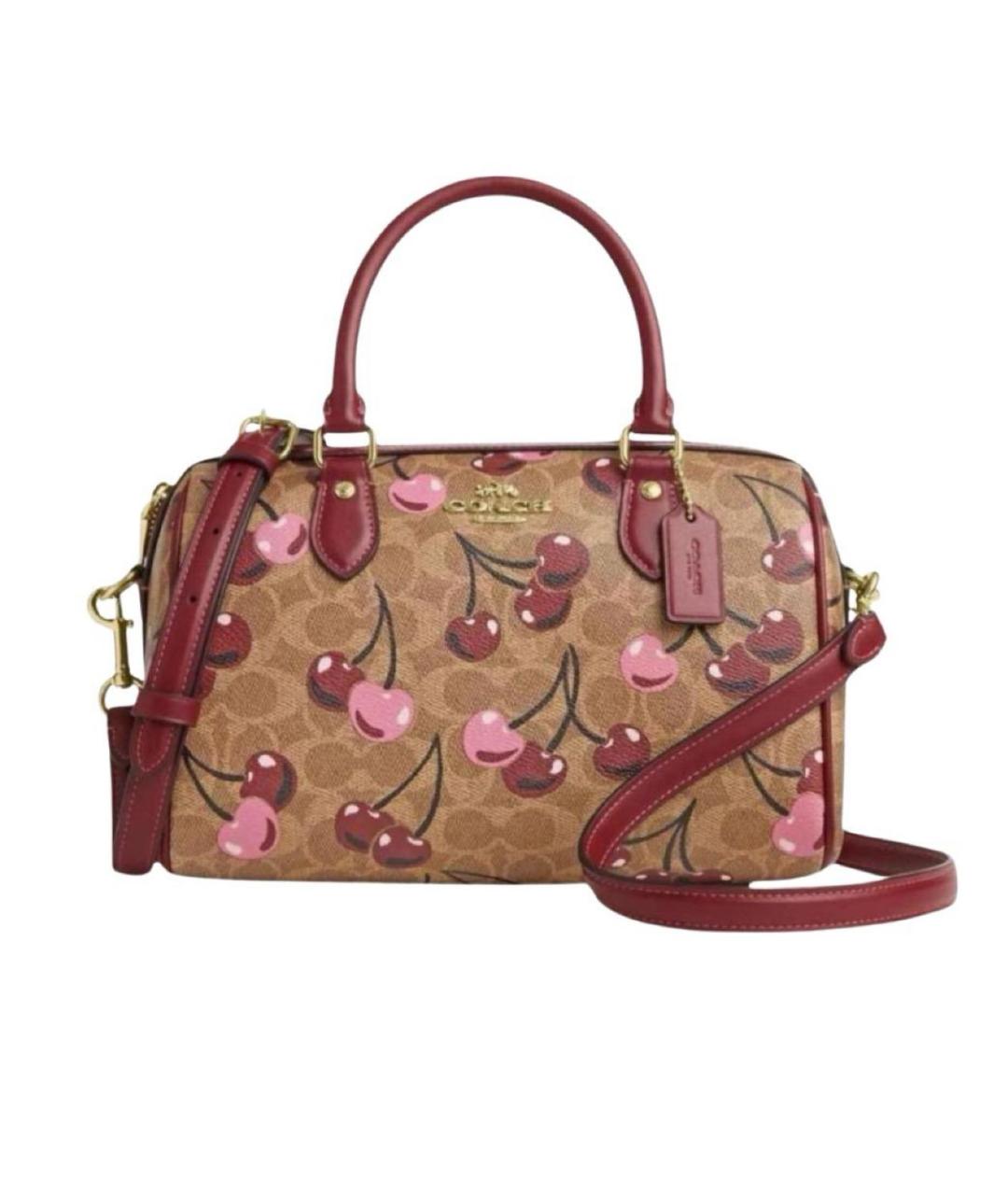 COACH Кожаная сумка с короткими ручками, фото 6