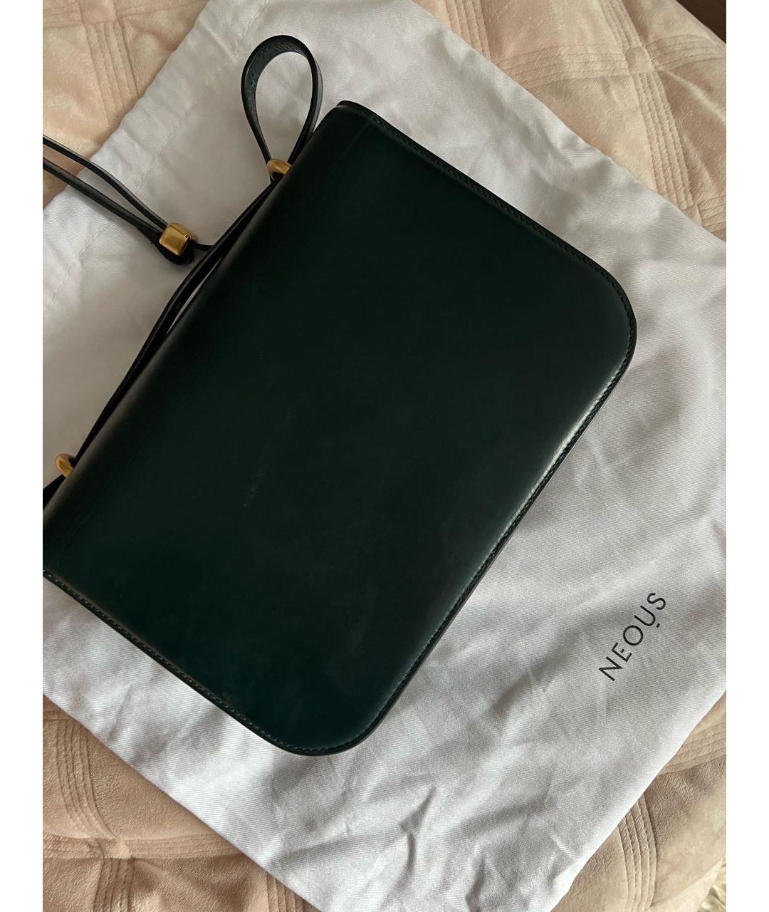 NEOUS Зеленая кожаная сумка через плечо, фото 5