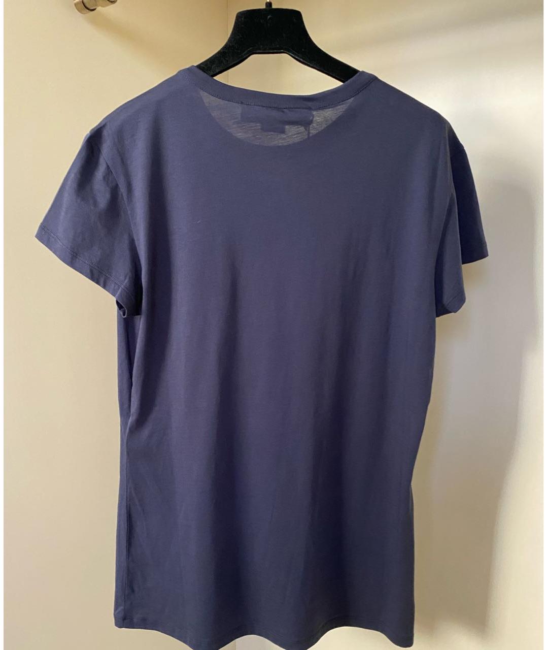 STELLA MCCARTNEY Темно-синяя хлопковая футболка, фото 7