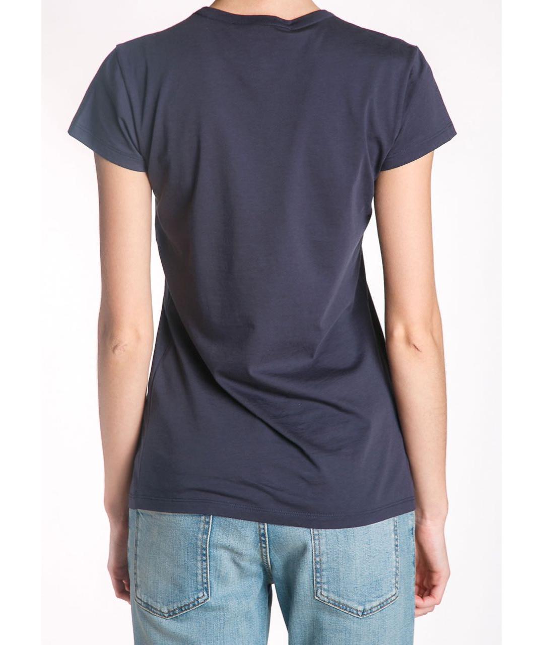STELLA MCCARTNEY Темно-синяя хлопковая футболка, фото 3