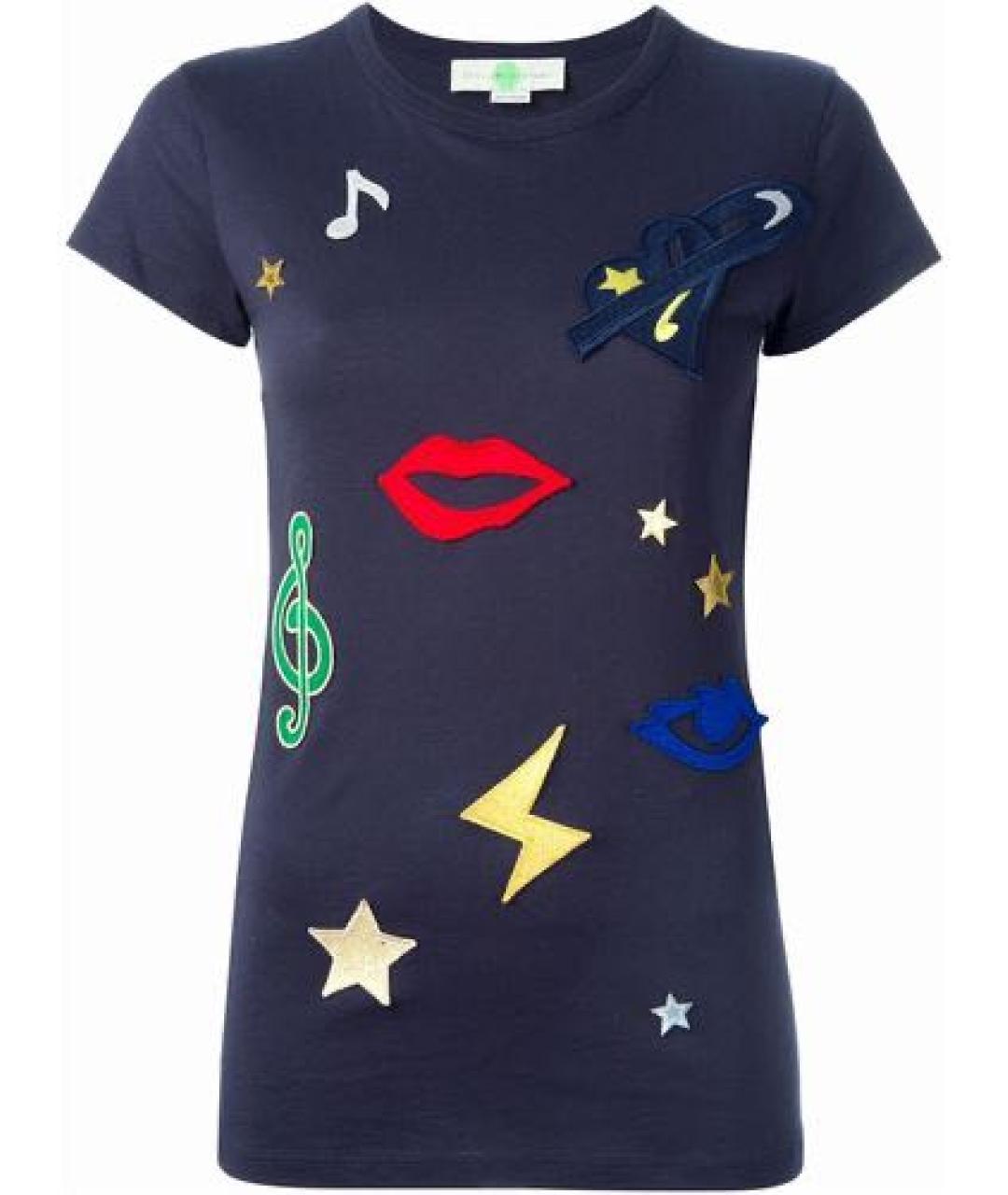 STELLA MCCARTNEY Темно-синяя хлопковая футболка, фото 1