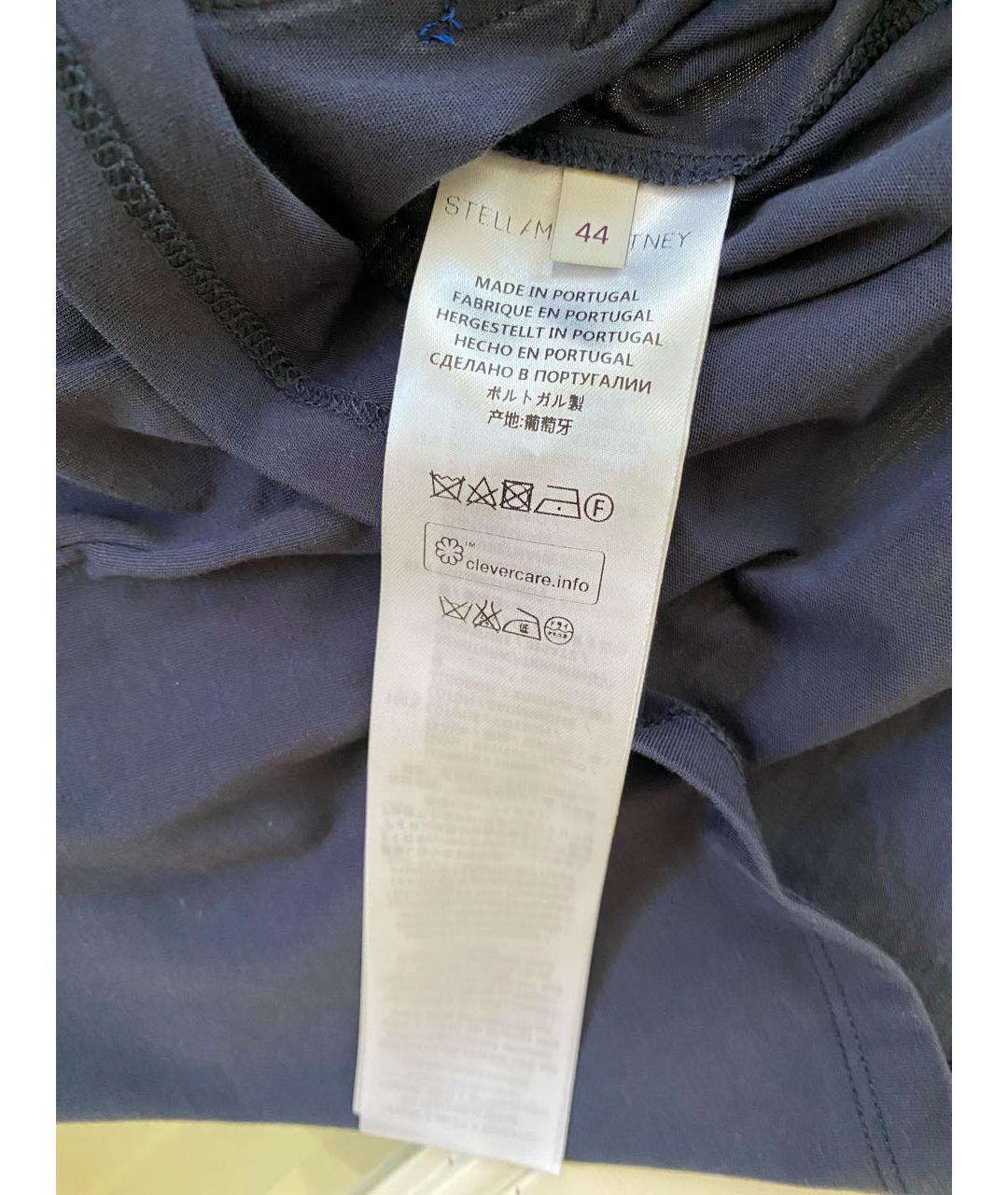 STELLA MCCARTNEY Темно-синяя хлопковая футболка, фото 8