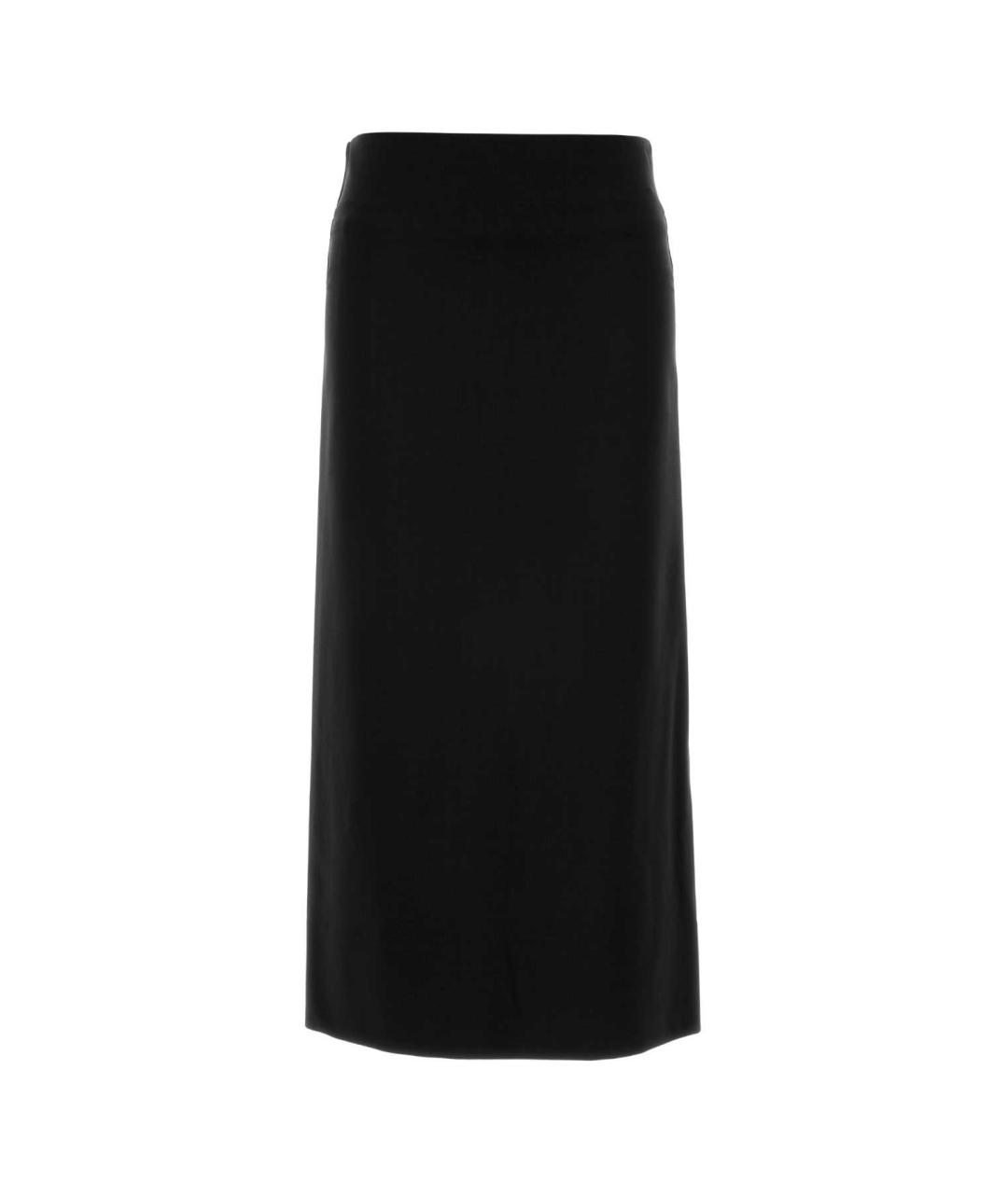 JIL SANDER Черная вискозная юбка миди, фото 1