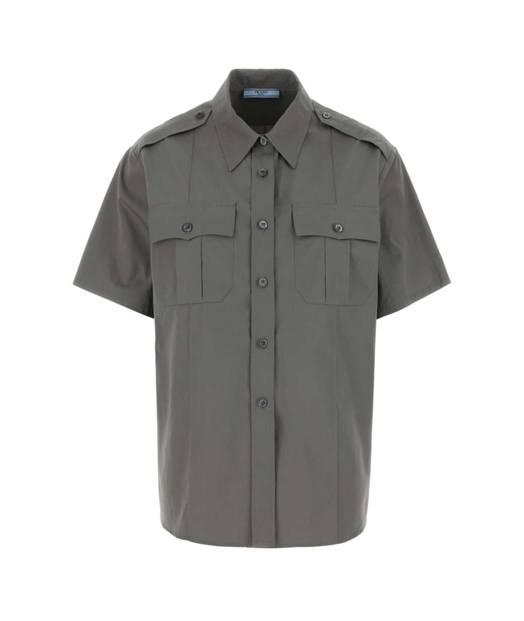 PRADA Серая хлопковая рубашка, фото 1