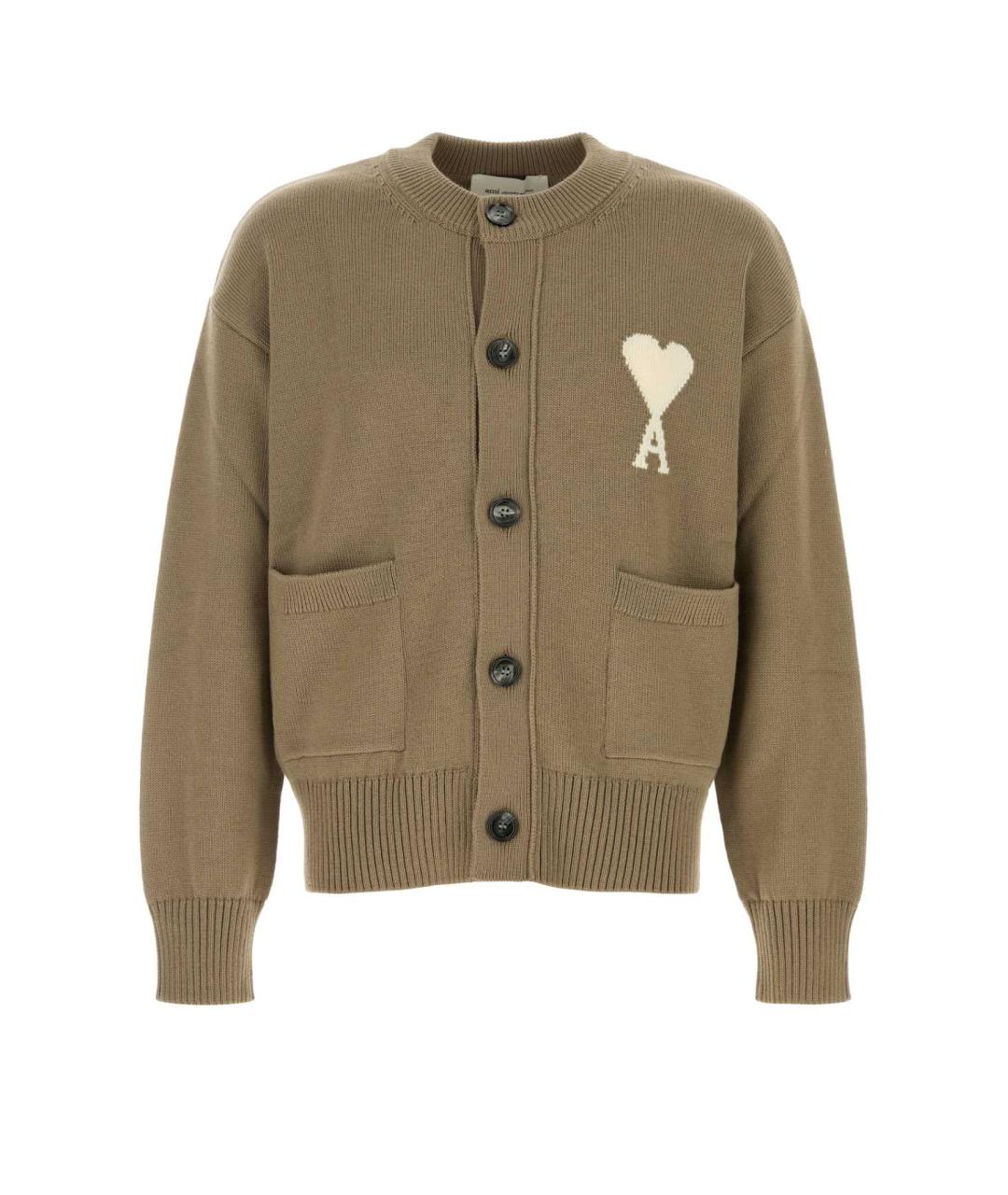 Ami Paris Бежевый шерстяной джемпер / свитер, фото 1