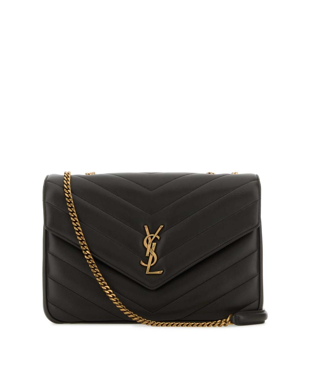 SAINT LAURENT Коричневая кожаная сумка через плечо, фото 1