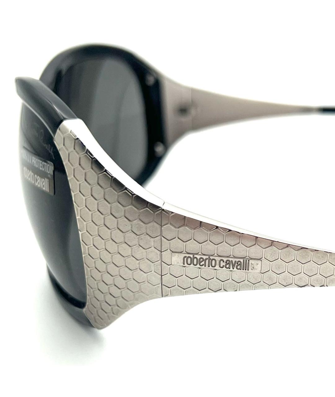 ROBERTO CAVALLI Черные пластиковые солнцезащитные очки, фото 7