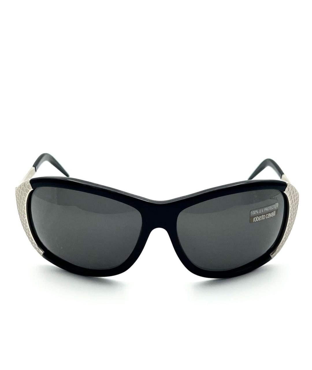 ROBERTO CAVALLI Черные пластиковые солнцезащитные очки, фото 9