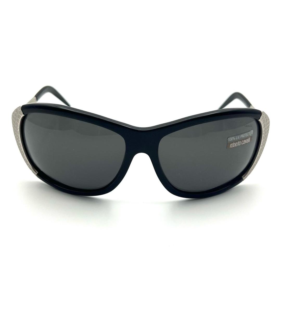 ROBERTO CAVALLI Черные пластиковые солнцезащитные очки, фото 3