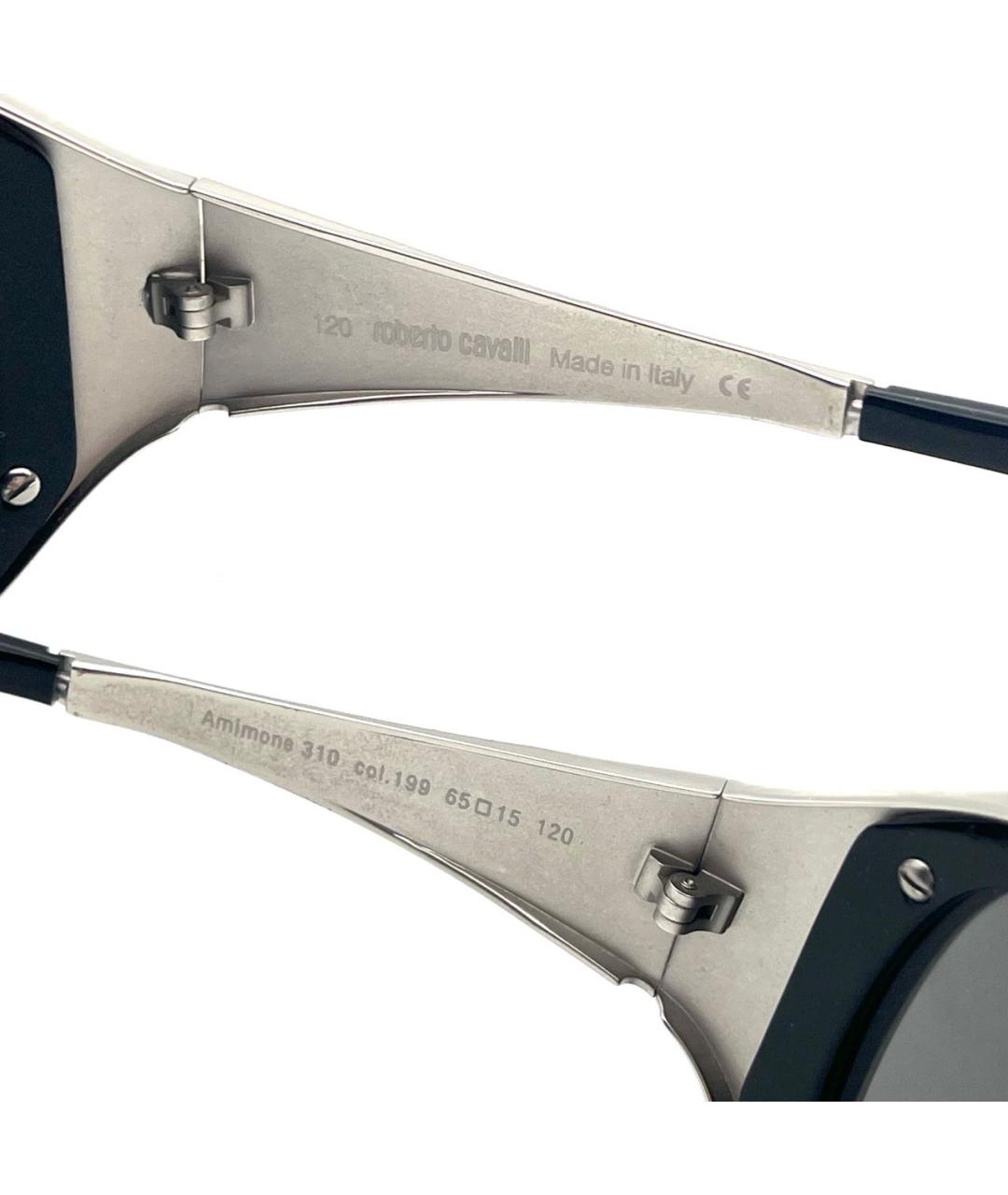 ROBERTO CAVALLI Черные пластиковые солнцезащитные очки, фото 8