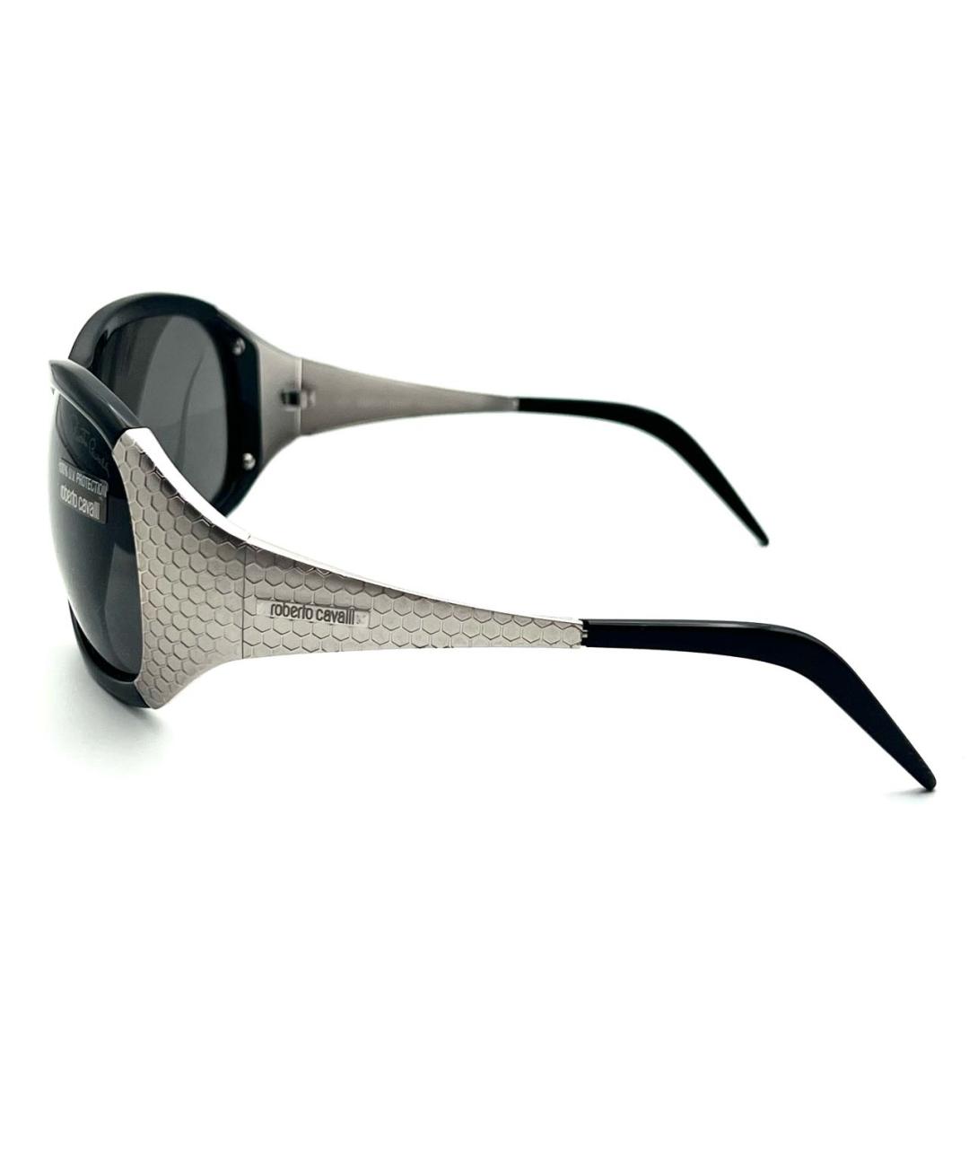 ROBERTO CAVALLI Черные пластиковые солнцезащитные очки, фото 6