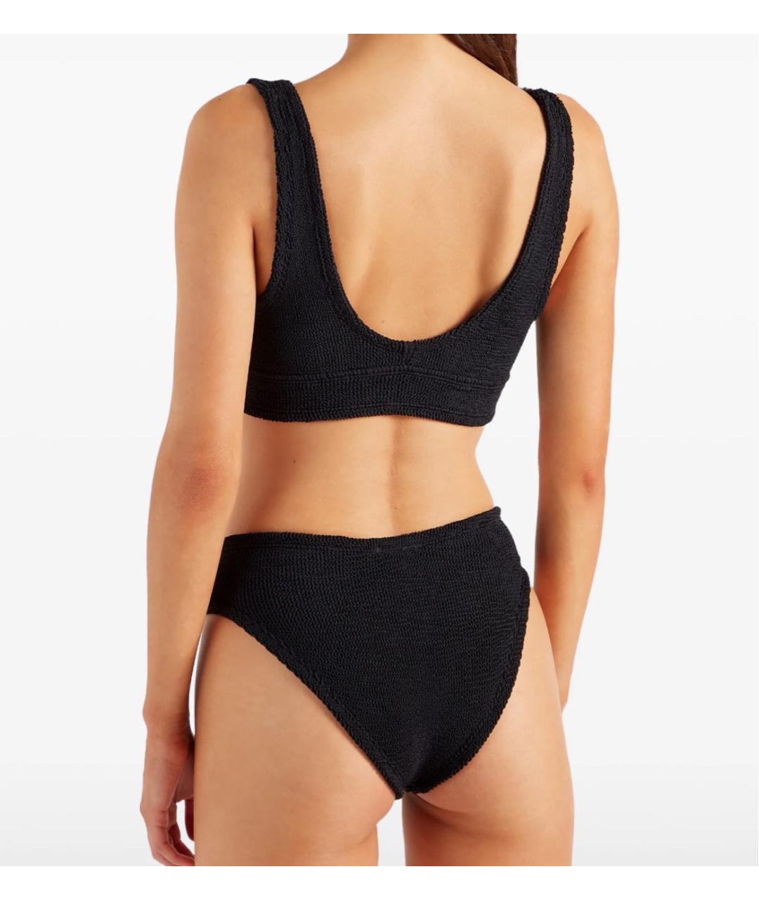 HUNZA G Черный полиамидовый купальник, фото 4