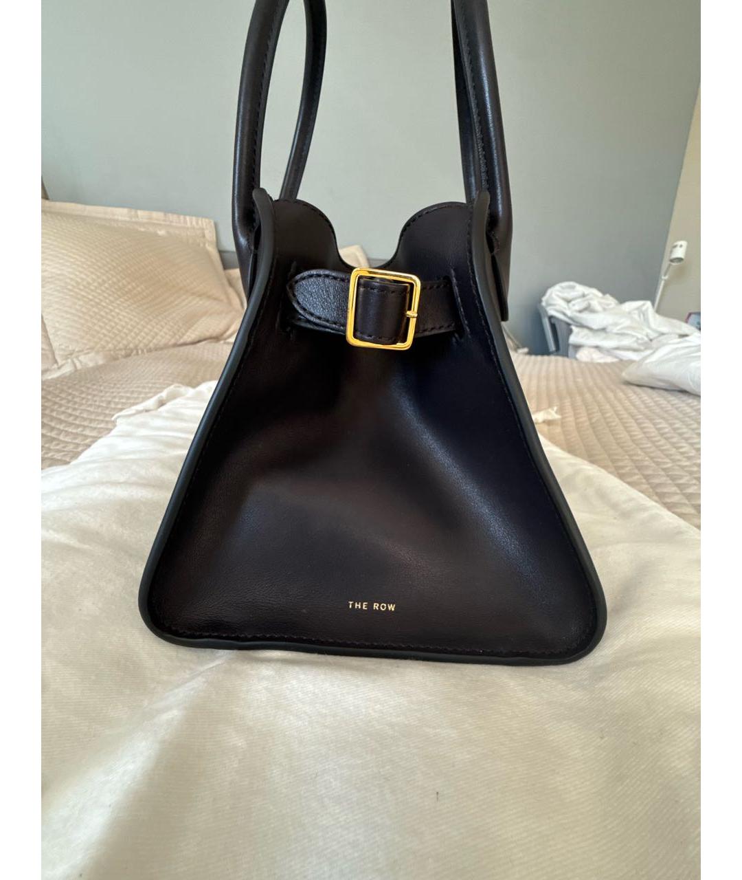 THE ROW Черная кожаная сумка с короткими ручками, фото 2