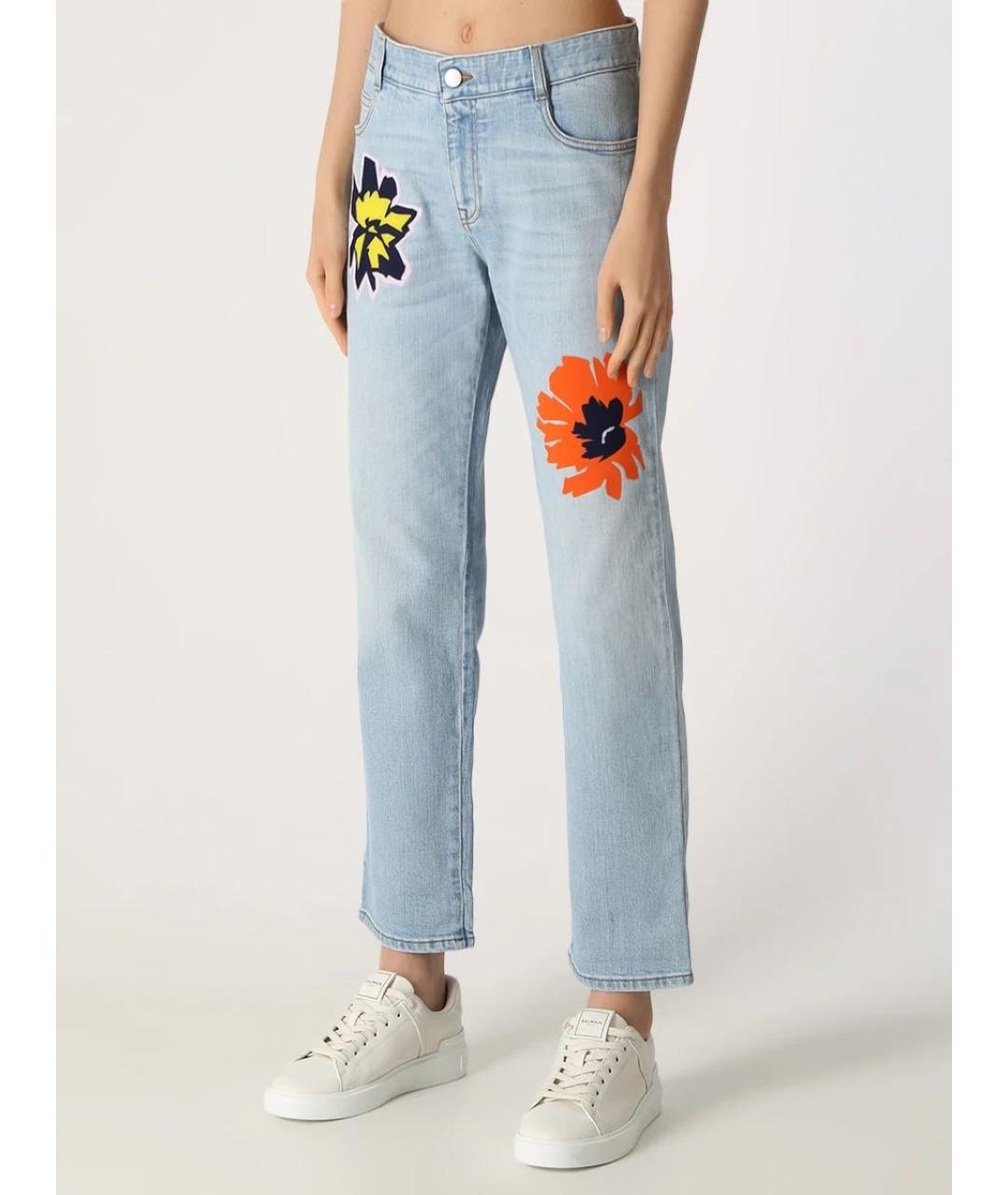 STELLA MCCARTNEY Голубые хлопко-эластановые прямые джинсы, фото 3