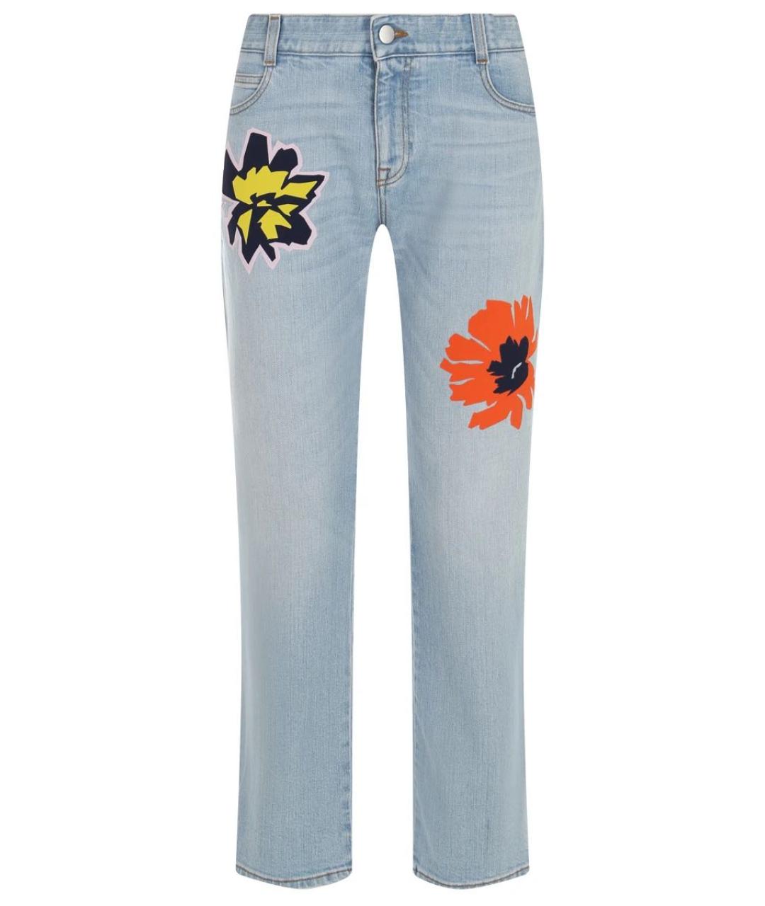 STELLA MCCARTNEY Голубые хлопко-эластановые прямые джинсы, фото 1