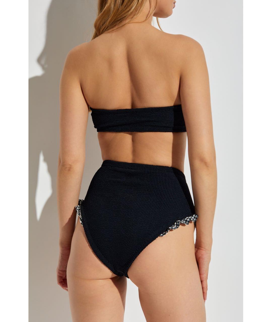 HUNZA G Черный полиамидовый купальник, фото 4