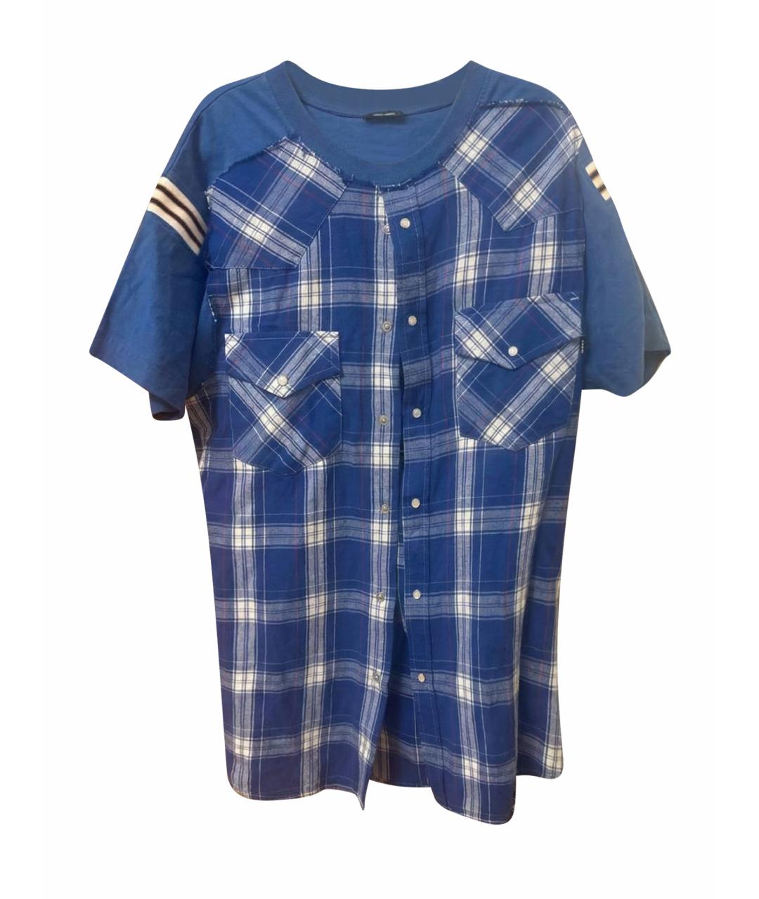 DIESEL Синяя хлопковая футболка, фото 1