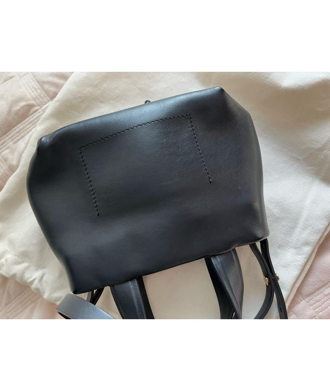 ACNE STUDIOS Черная кожаная сумка через плечо, фото 3