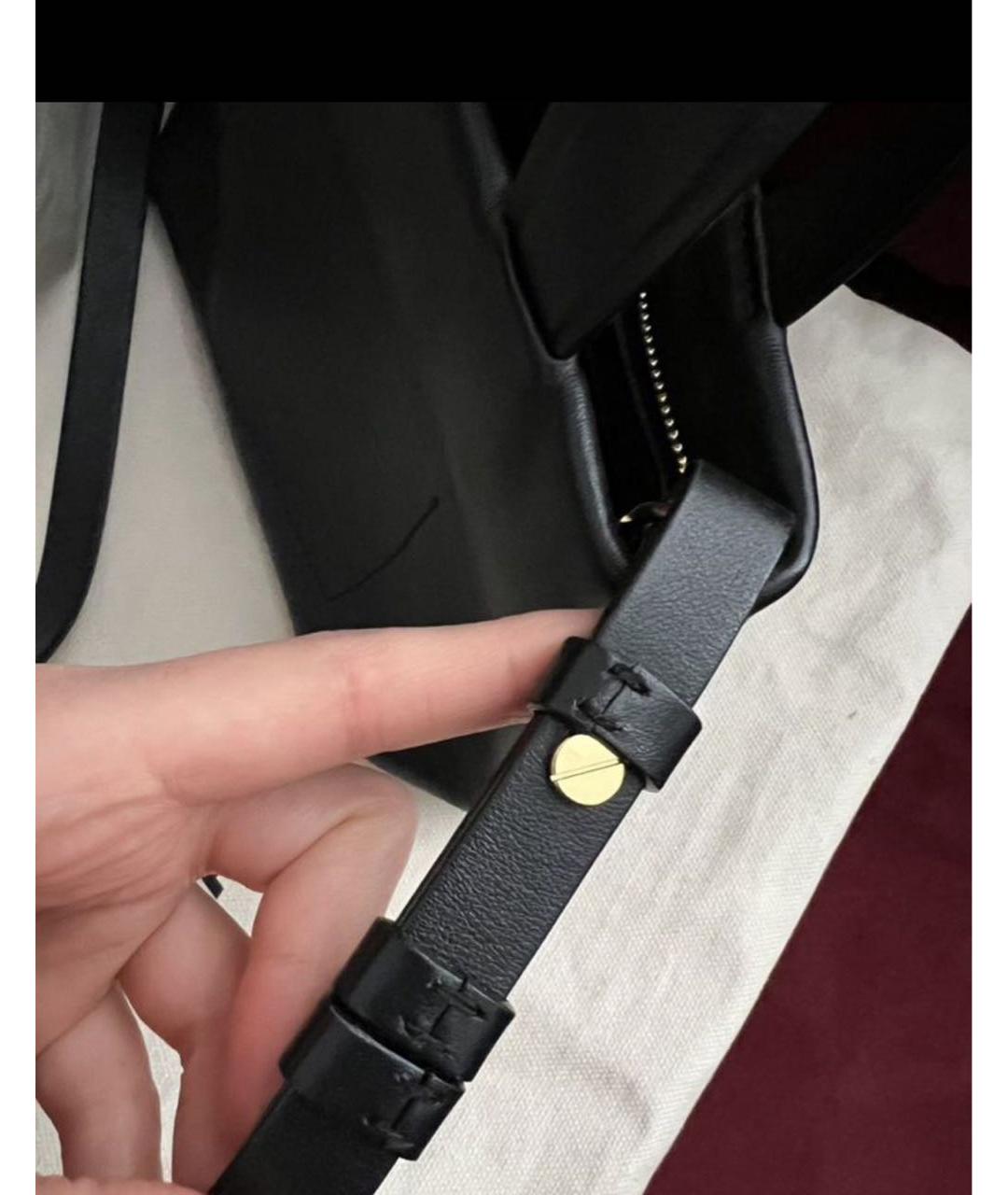 ACNE STUDIOS Черная кожаная сумка через плечо, фото 6