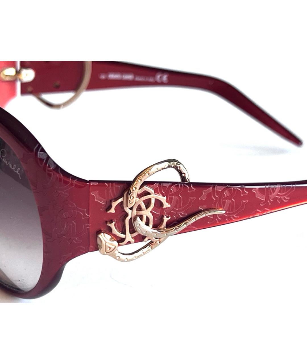 ROBERTO CAVALLI Коралловые пластиковые солнцезащитные очки, фото 8
