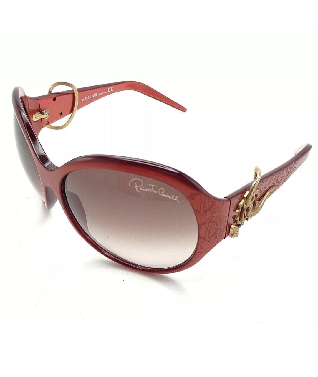 ROBERTO CAVALLI Коралловые пластиковые солнцезащитные очки, фото 3