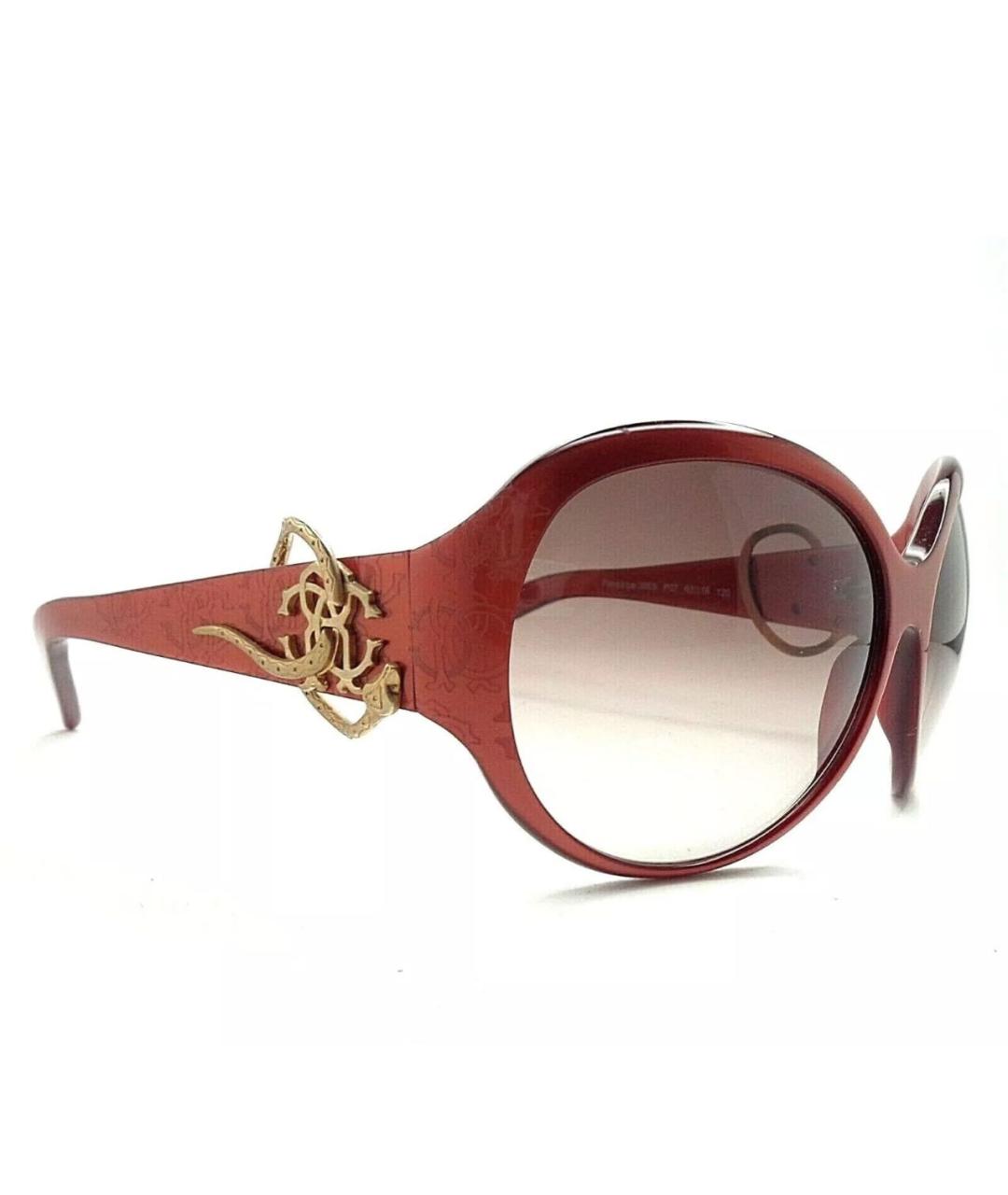 ROBERTO CAVALLI Коралловые пластиковые солнцезащитные очки, фото 4