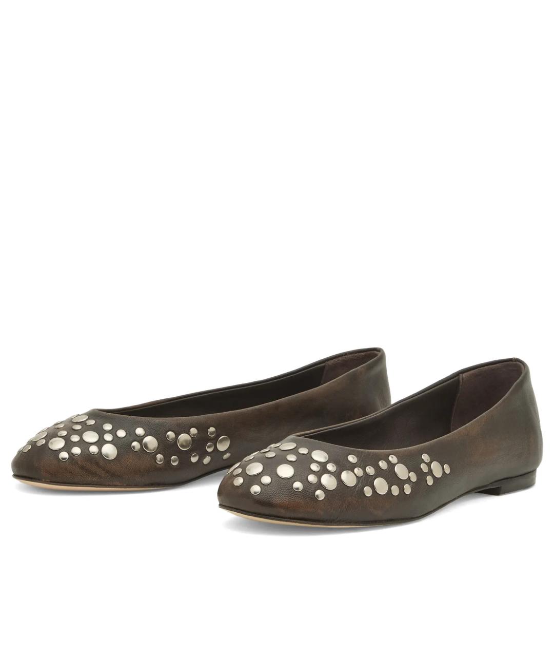 GIMAGUAS Коричневые кожаные балетки, фото 3