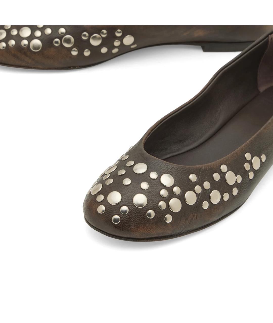 GIMAGUAS Коричневые кожаные балетки, фото 4