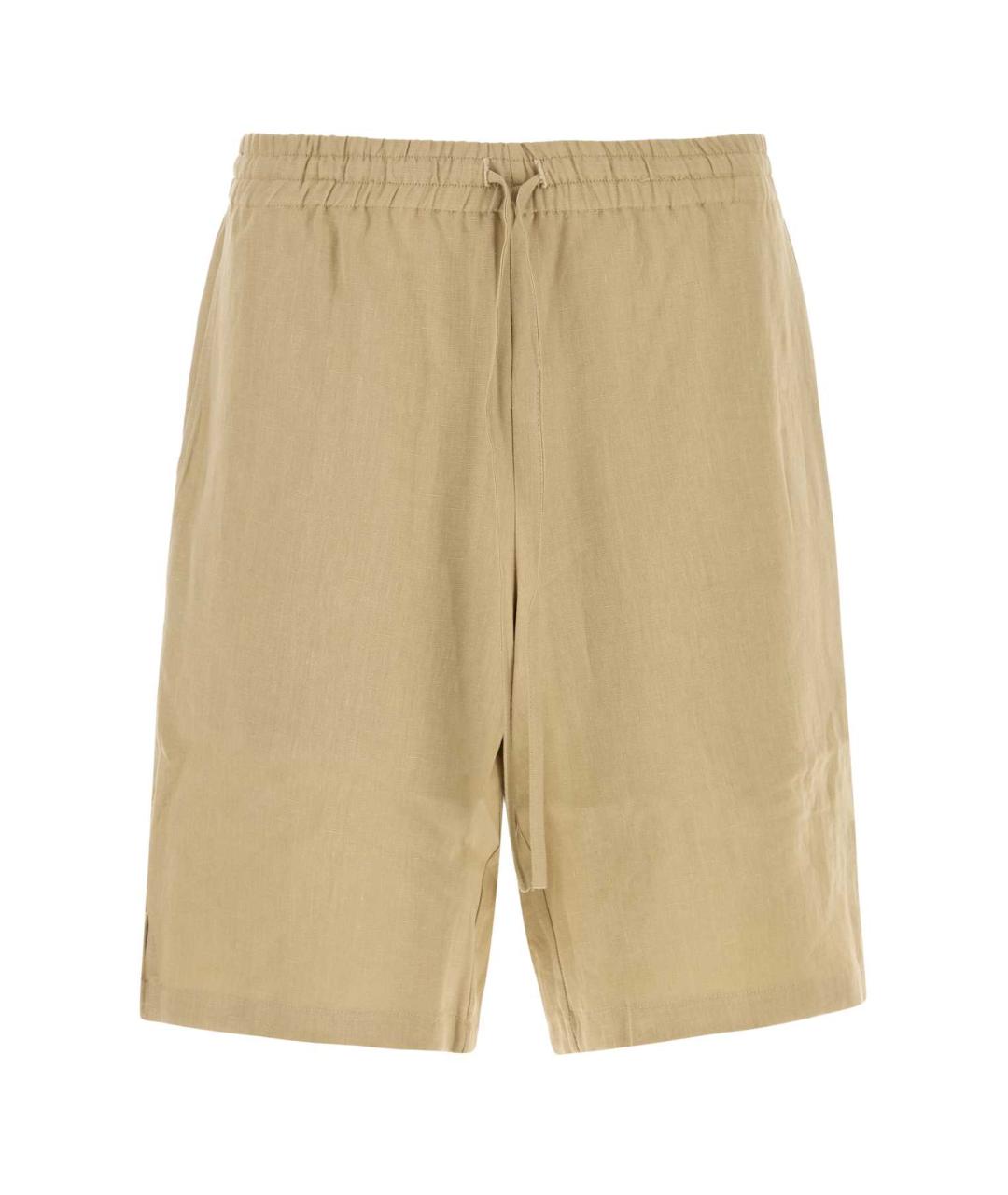LE KASHA Бежевые льняные шорты, фото 1