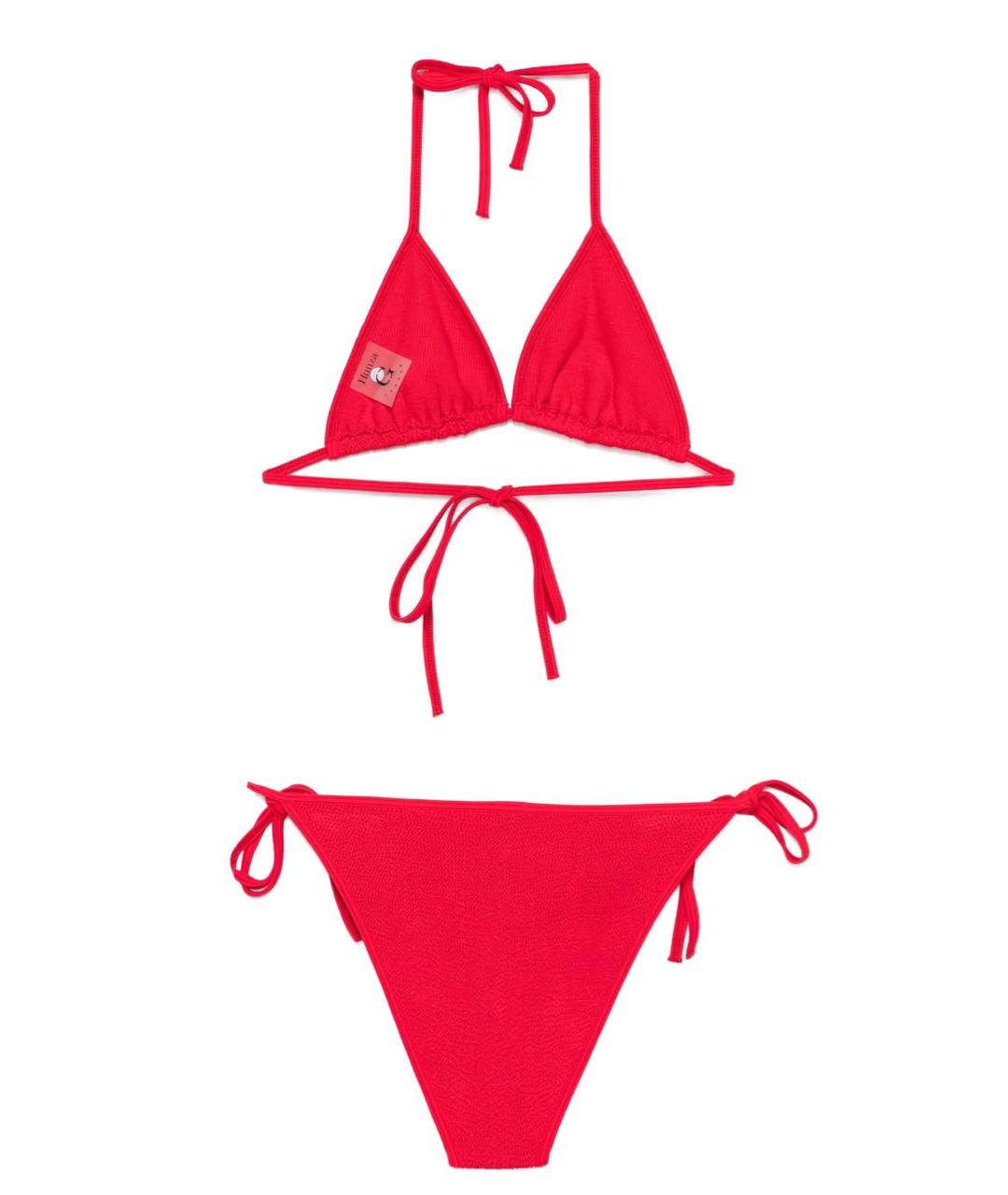 HUNZA G Красный полиамидовый купальник, фото 2